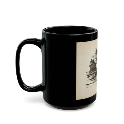 Blue Book Magazine Illustration - Black Coffee Mug-Go Mug Yourself