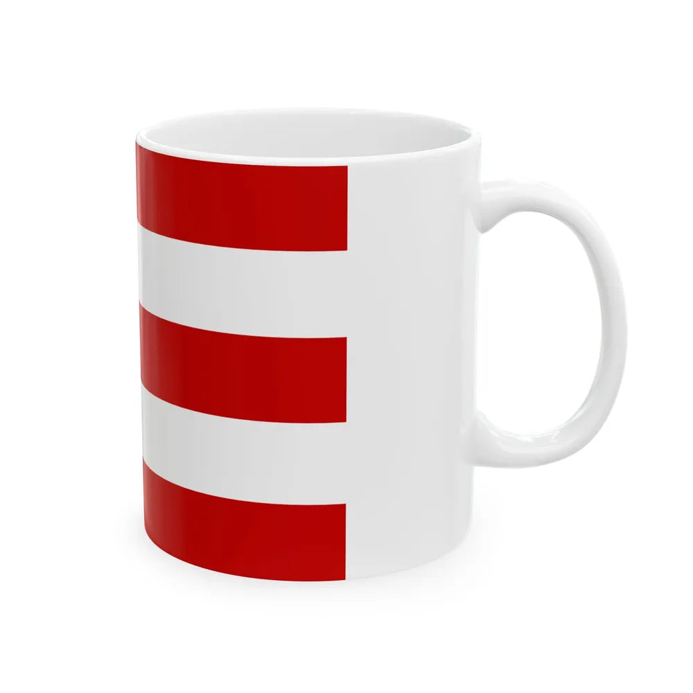 Flag of Cuneo Italy - White Coffee Mug-Go Mug Yourself