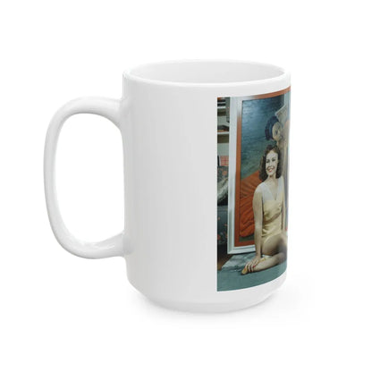 Paulette Goddard #59 (Vintage Female Icon) White Coffee Mug-Go Mug Yourself