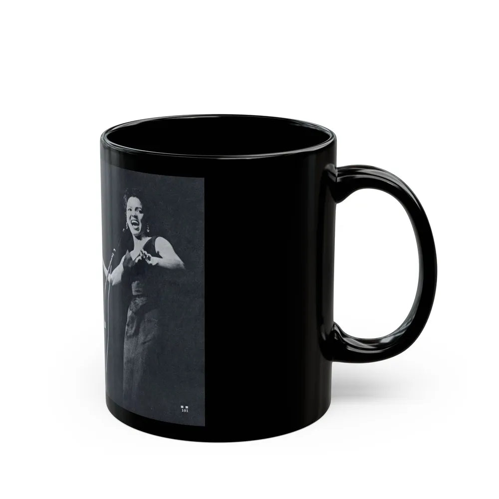 Dorothy Dandridge #100 - Pages 7 & 8 of 8 Featuring, Dorothy with, 2 B&W Photos & Article ending from Pageant Digest Mag. June '55 (Vintage Female Icon) Black Coffee Mug-Go Mug Yourself