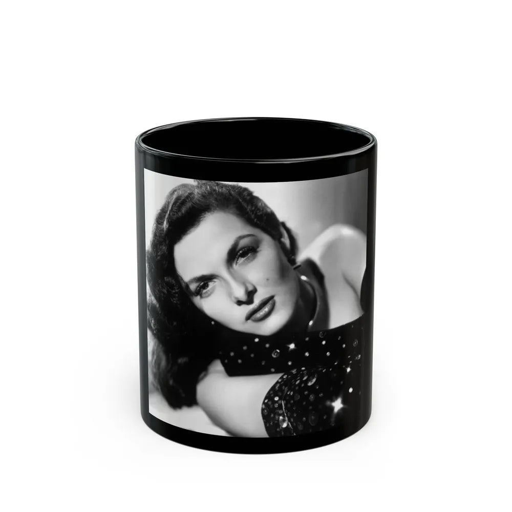 Jane Russell #224 (Vintage Female Icon) Black Coffee Mug-11oz-Go Mug Yourself