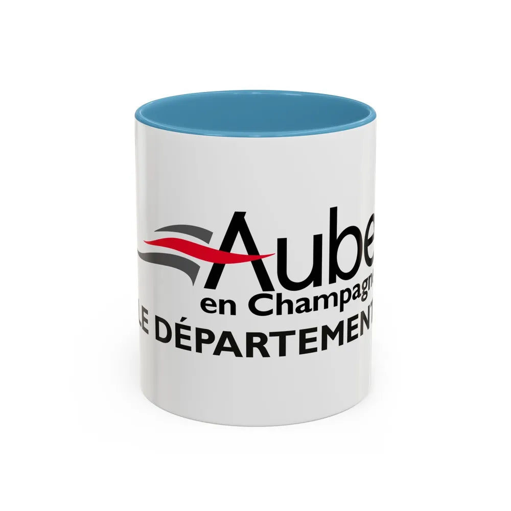 Flag of Aube France - Accent Coffee Mug-11oz-Light Blue-Go Mug Yourself