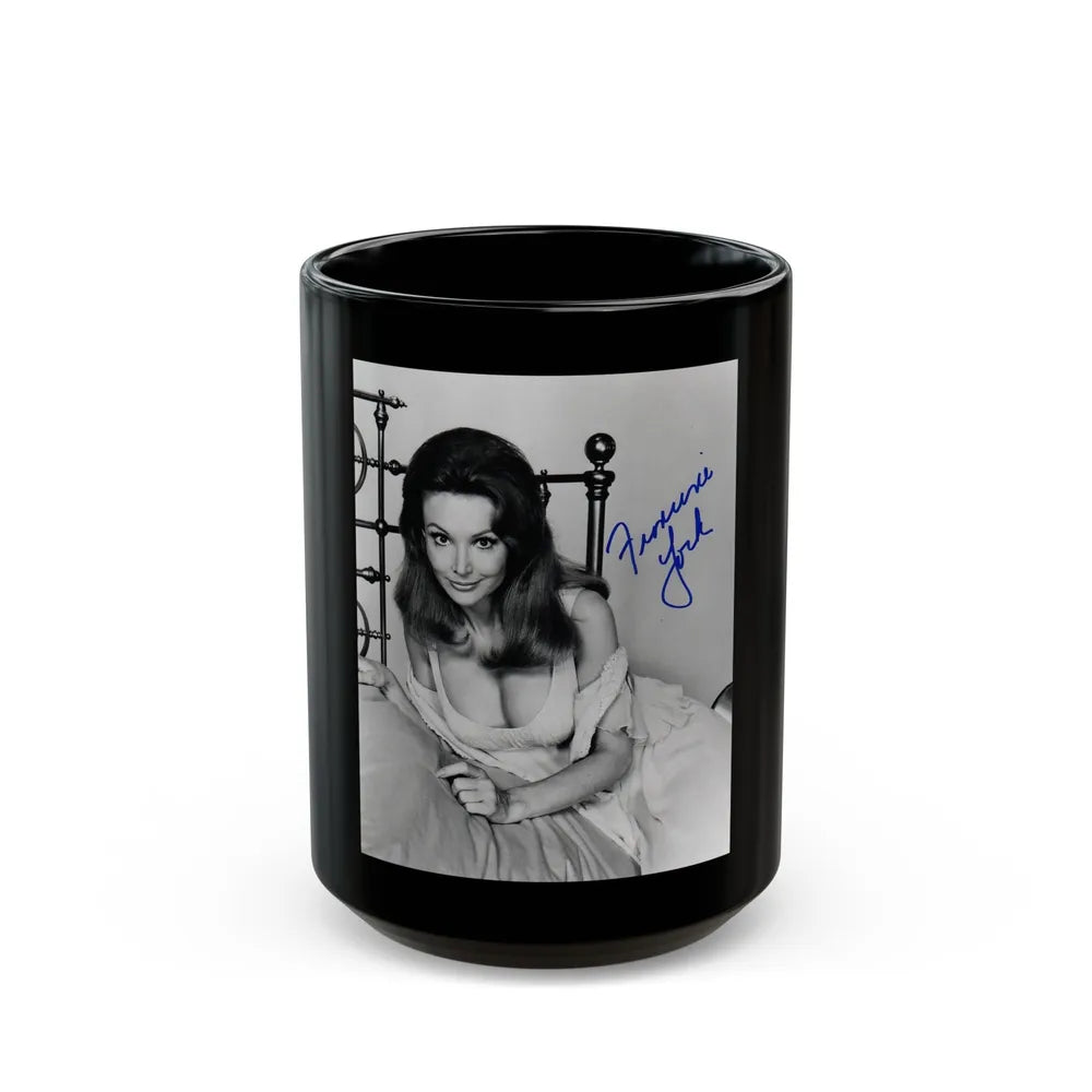 Francine York #50 (Vintage Female Icon) Black Coffee Mug-15oz-Go Mug Yourself