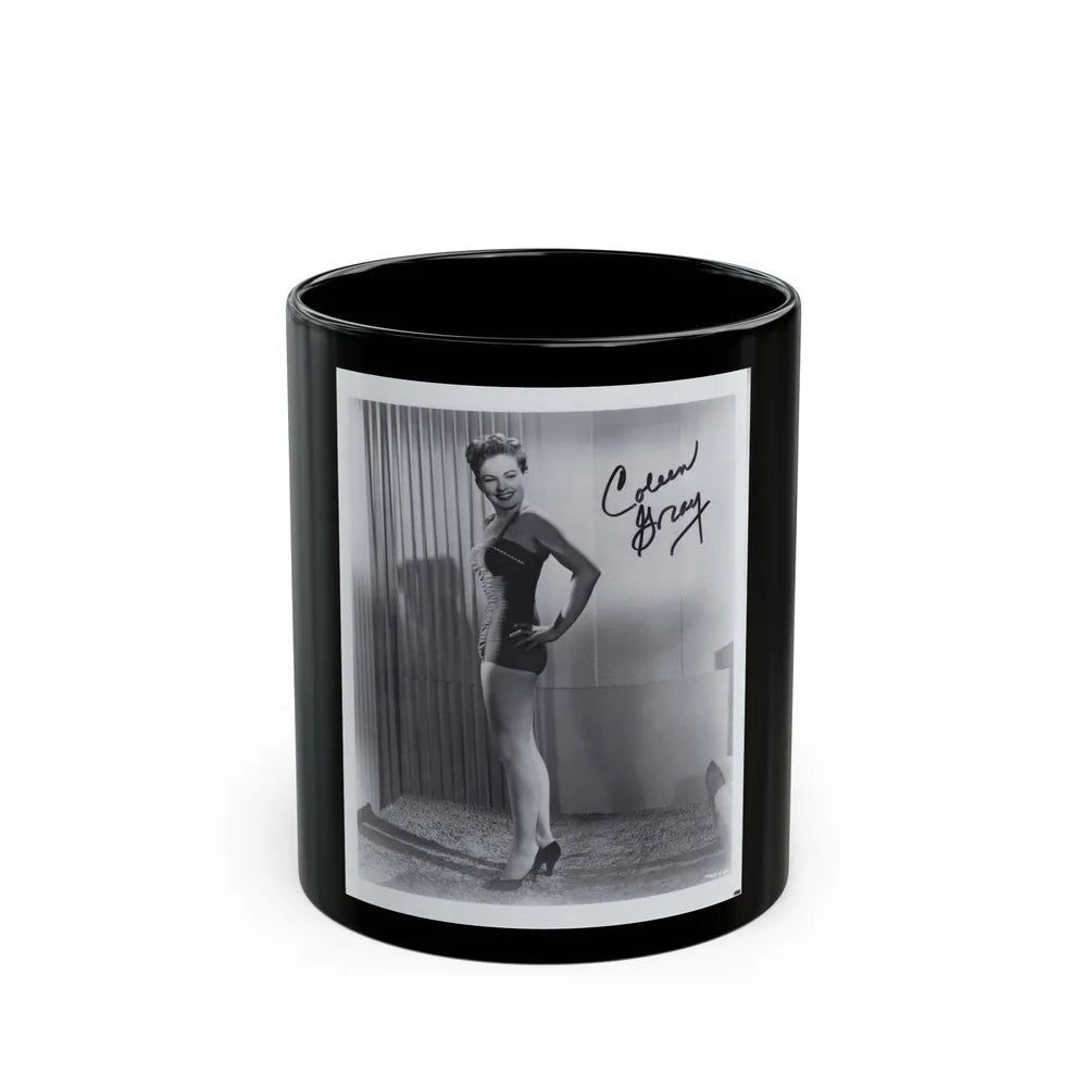 Coleen Gray #01 1 (Vintage Female Icon) Black Coffee Mug-11oz-Go Mug Yourself