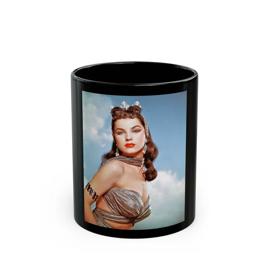 Debra Paget #421 - 8x10 Color Glamour Promo Photo Re-Print for ''Princess Of The Nile'' '54 (Vintage Female Icon) Black Coffee Mug-11oz-Go Mug Yourself