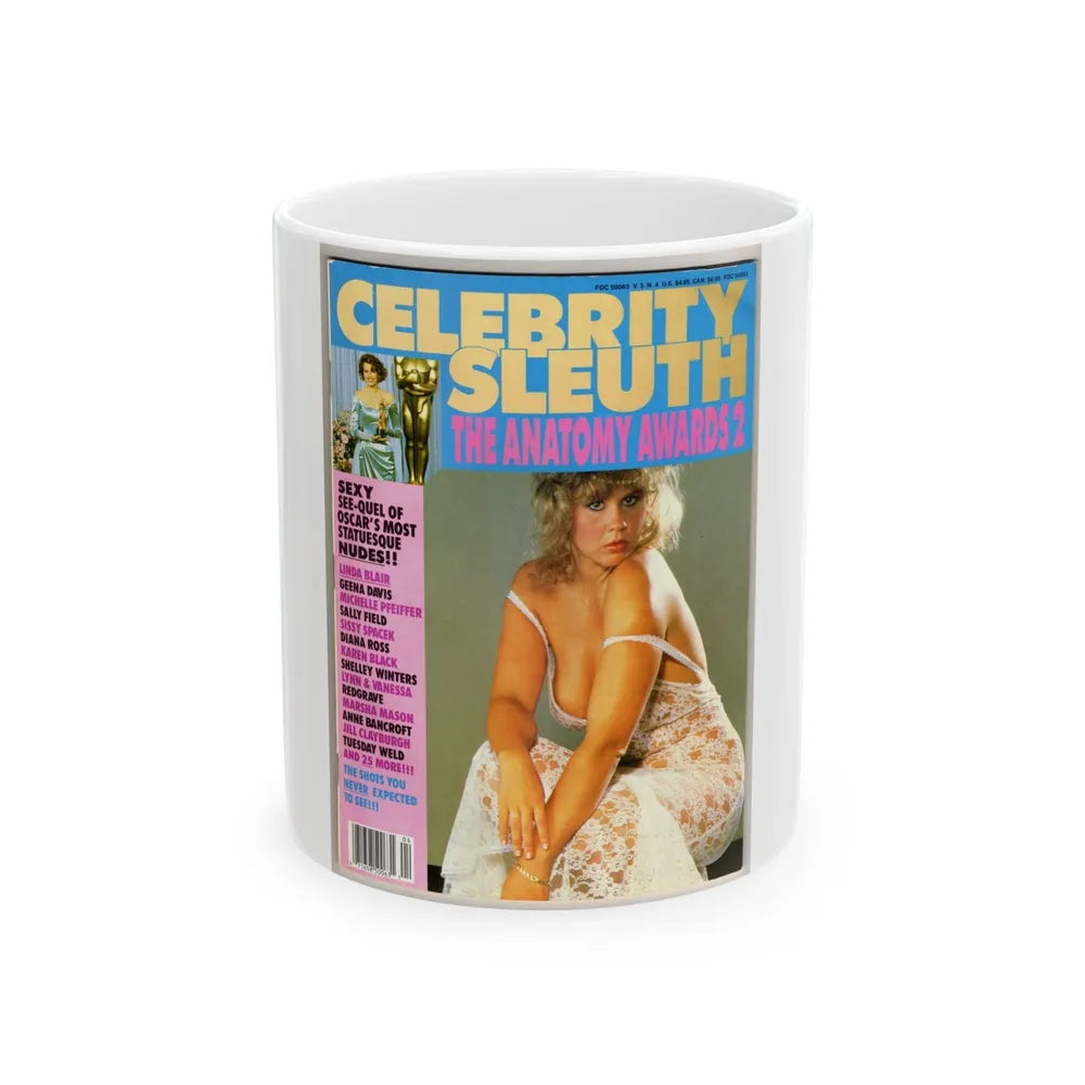 Linda Blair #148 - Mag. Cover (Vintage Female Icon) White Coffee Mug-11oz-Go Mug Yourself