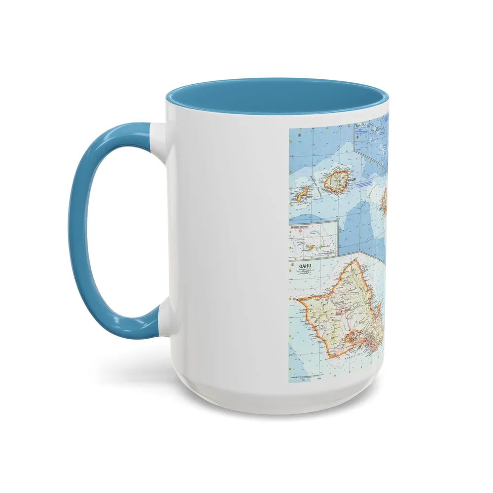 USA - Hawaii (1960) (Map) Accent Coffee Mug-Go Mug Yourself