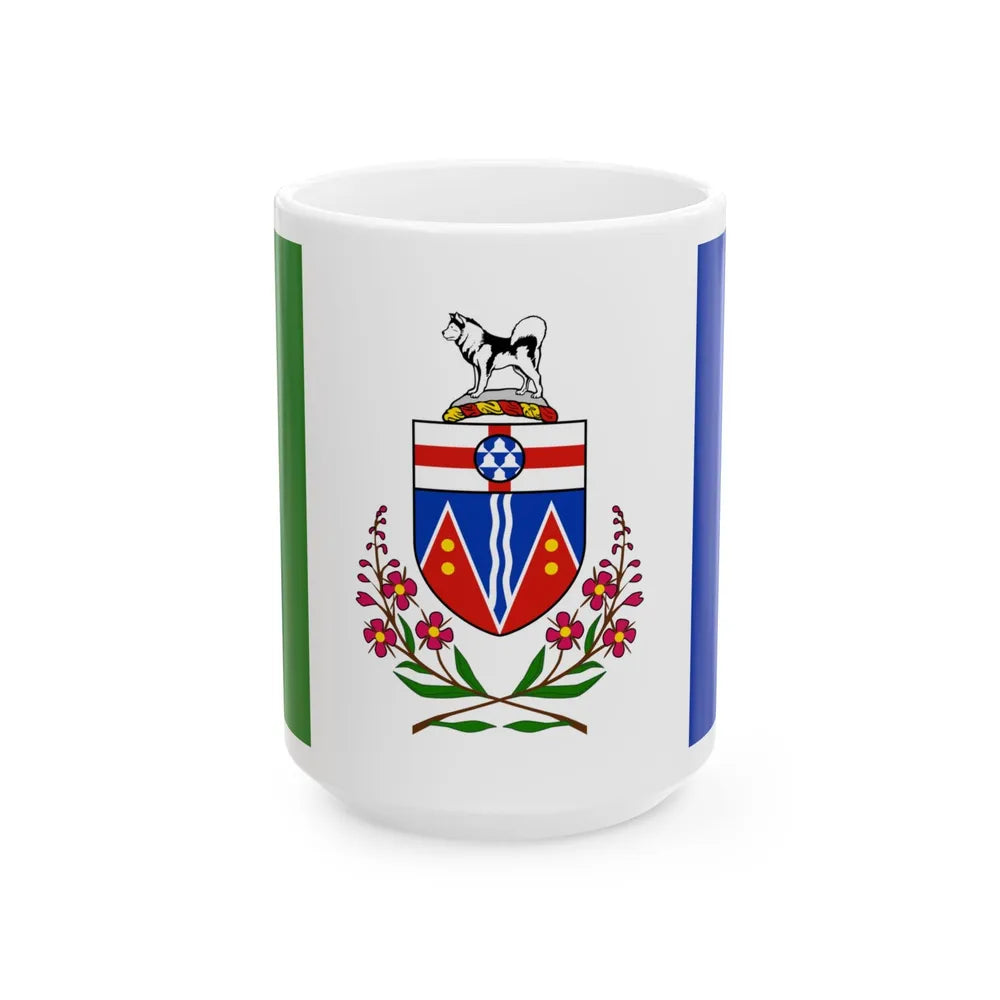 Flag of Yukon Canada - White Coffee Mug-15oz-Go Mug Yourself