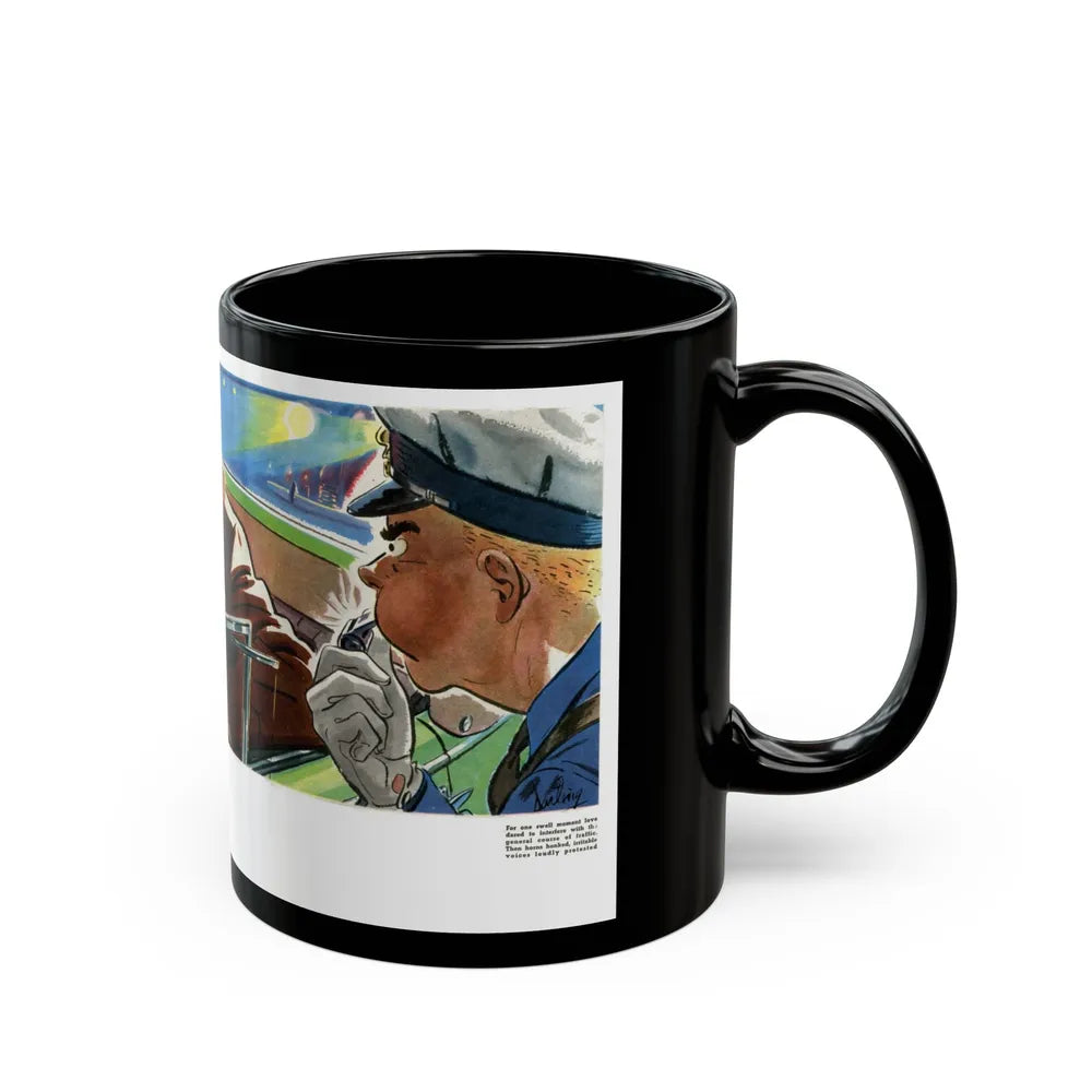 Eddie Buys A Car, 1939 - Black Coffee Mug-Go Mug Yourself