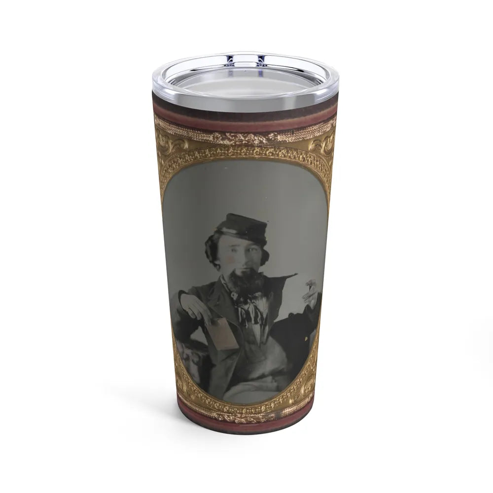 Unidentified Soldier In Kepi With Letter And Envelope (U.S. Civil War) Tumbler 20oz-20oz-Go Mug Yourself