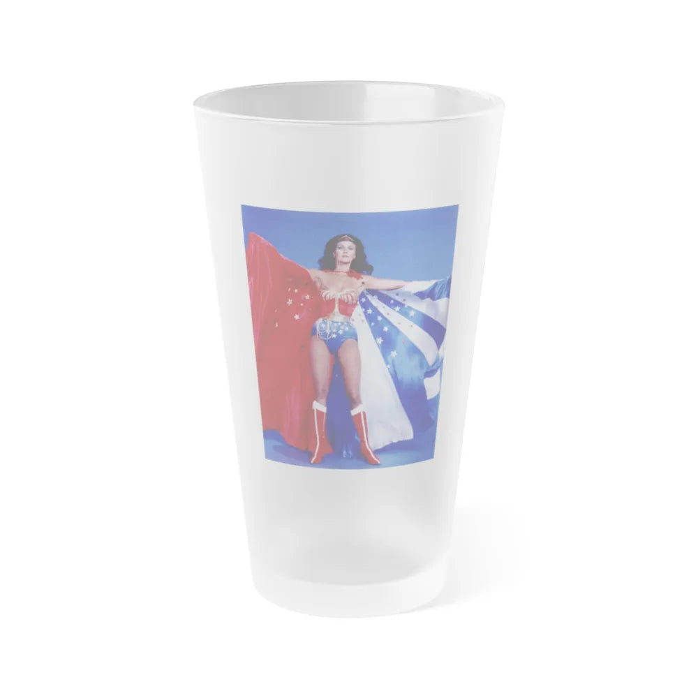 Lynda Carter #256 (Vintage Female Icon) Frosted Pint 16oz-16oz-Frosted-Go Mug Yourself