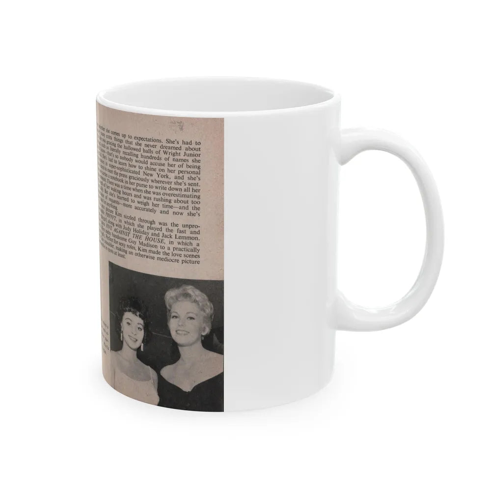 Kim Novak #149 - Scanned Mag. 66 Photos (Vintage Female Icon) White Coffee Mug-Go Mug Yourself