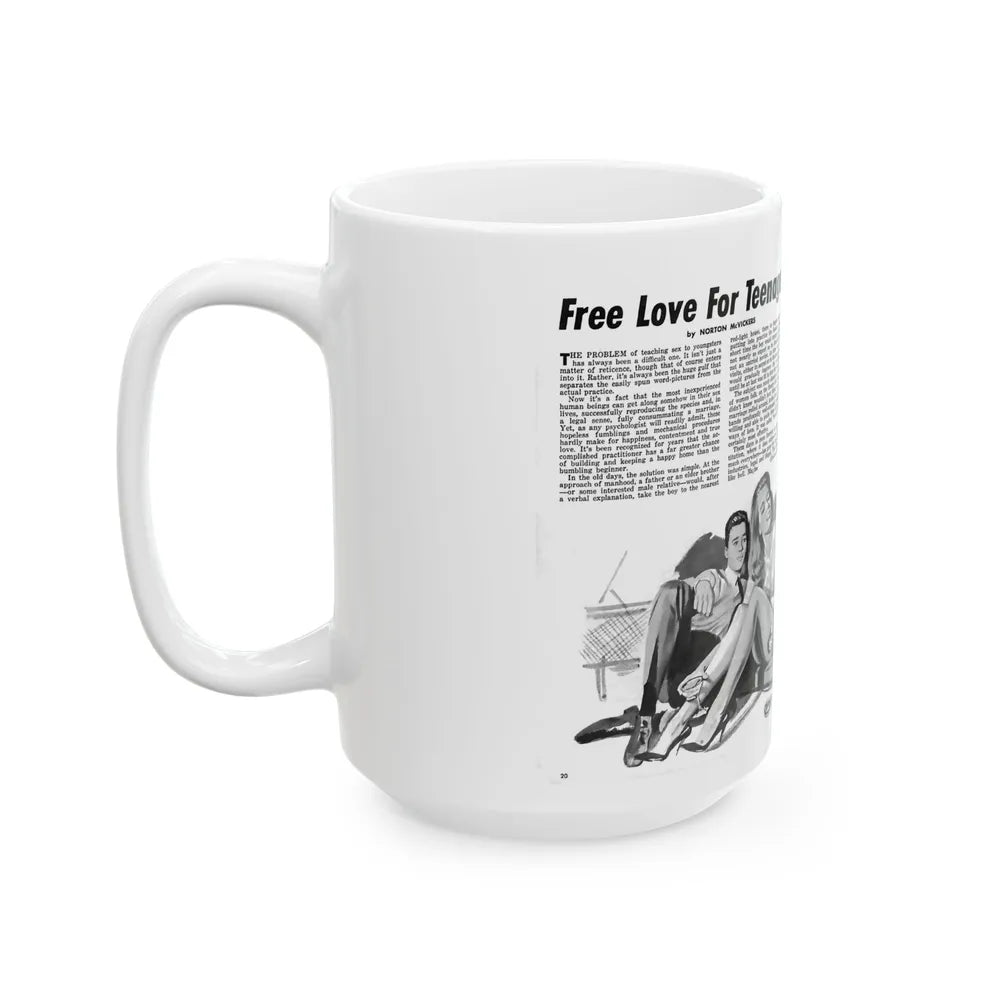 Free Love For Teenagers, Battle Cry, 1964 - White Coffee Mug-Go Mug Yourself