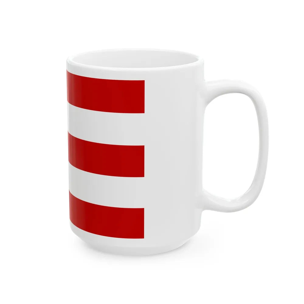 Flag of Cuneo Italy - White Coffee Mug-Go Mug Yourself