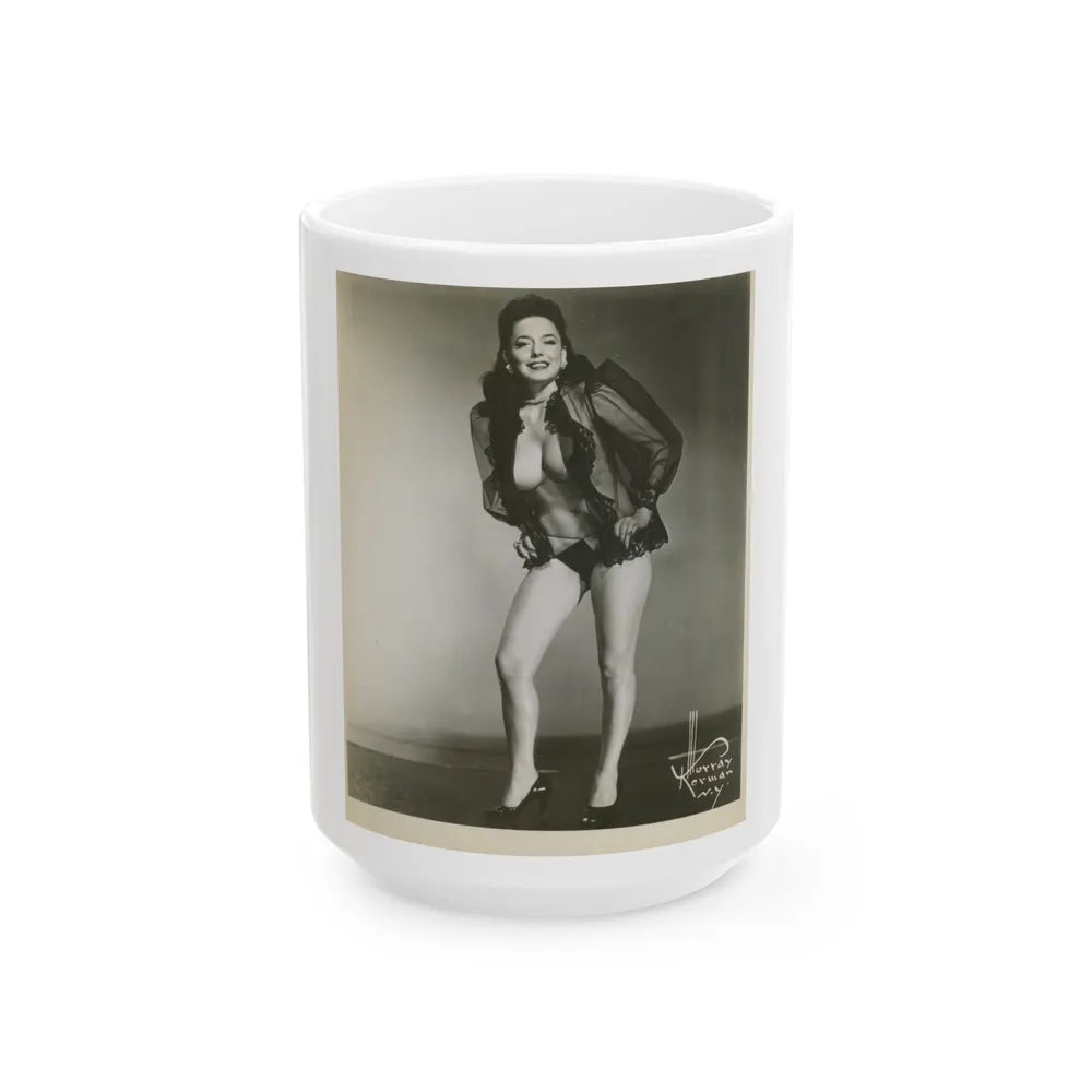 Evelyn West #09 (Vintage Female Icon) White Coffee Mug-15oz-Go Mug Yourself