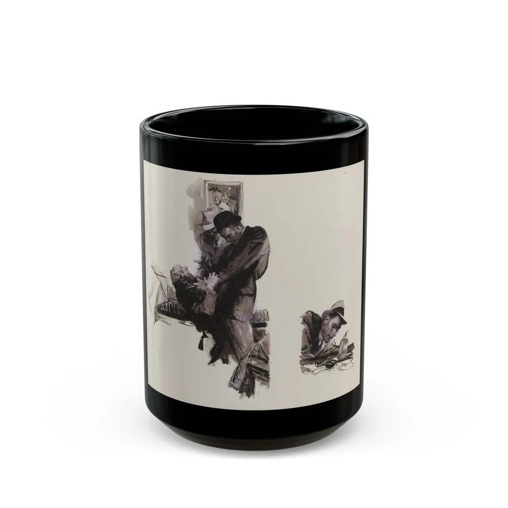 Crime Story Magazine Illustration - Black Coffee Mug-15oz-Go Mug Yourself