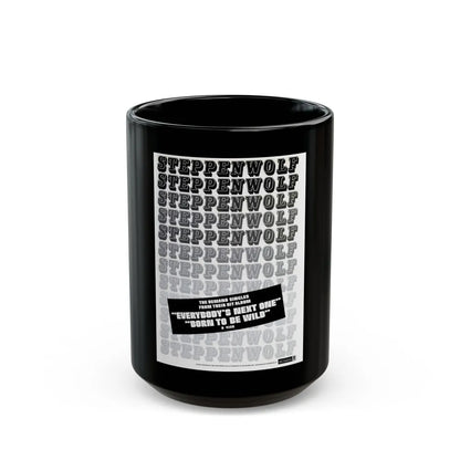 Steppenwolf 1968 (Music Poster) Black Coffee Mug-15oz-Go Mug Yourself