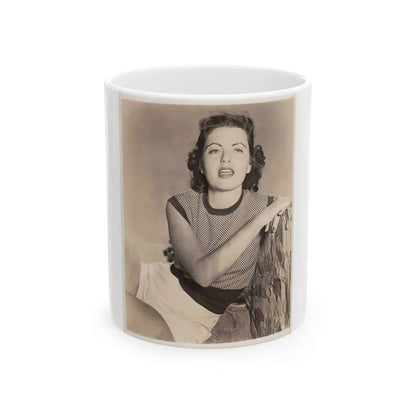 Faith Domergue #173 (Vintage Female Icon) White Coffee Mug-11oz-Go Mug Yourself