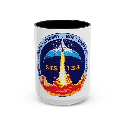 STS 133 (NASA) Accent Coffee Mug-15oz-Black-Go Mug Yourself