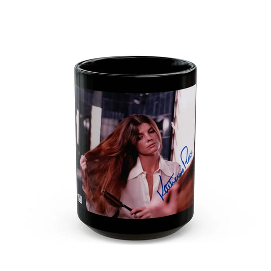 Katharine Ross #99 (Vintage Female Icon) Black Coffee Mug-15oz-Go Mug Yourself