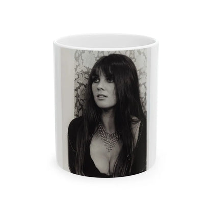 Caroline Munro #332 (Vintage Female Icon) White Coffee Mug-11oz-Go Mug Yourself