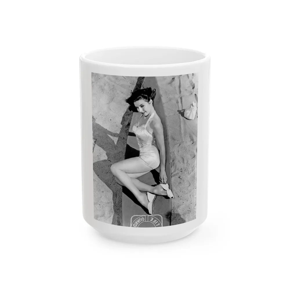 Elaine Stewart #145 (Vintage Female Icon) White Coffee Mug-15oz-Go Mug Yourself