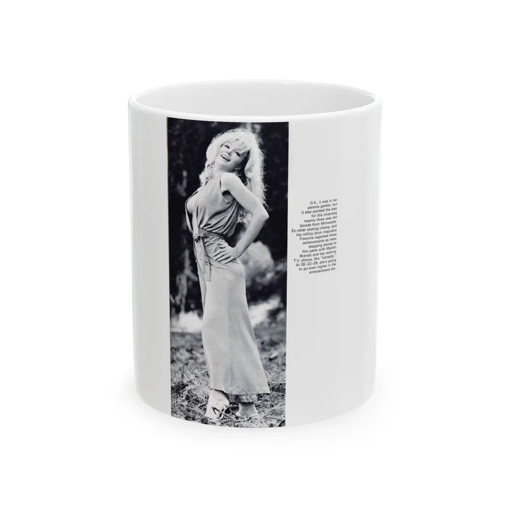 Francine York #44 (Vintage Female Icon) White Coffee Mug-11oz-Go Mug Yourself