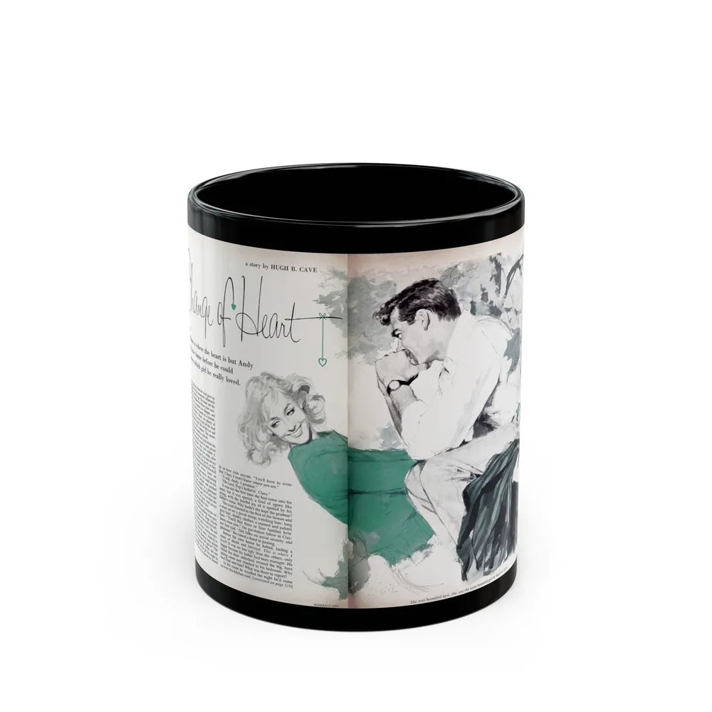 Change of Heart, Woman's Day, April 1959 - Black Coffee Mug-11oz-Go Mug Yourself