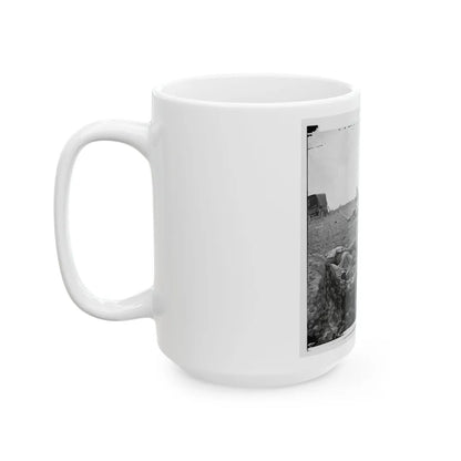 Gettysburg, Pa. Confederate Dead Gathered For Burial At The Edge Of The Rose Woods, July 5, 1863 (U.S. Civil War) White Coffee Mug-Go Mug Yourself