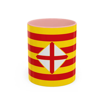 Flag of Barcelona - Accent Coffee Mug-11oz-Pink-Go Mug Yourself