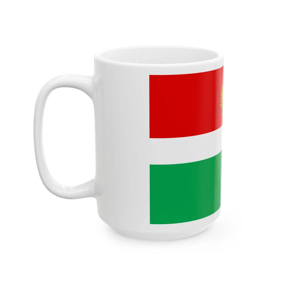 Flag of Kaluga Oblast Russia - White Coffee Mug-Go Mug Yourself