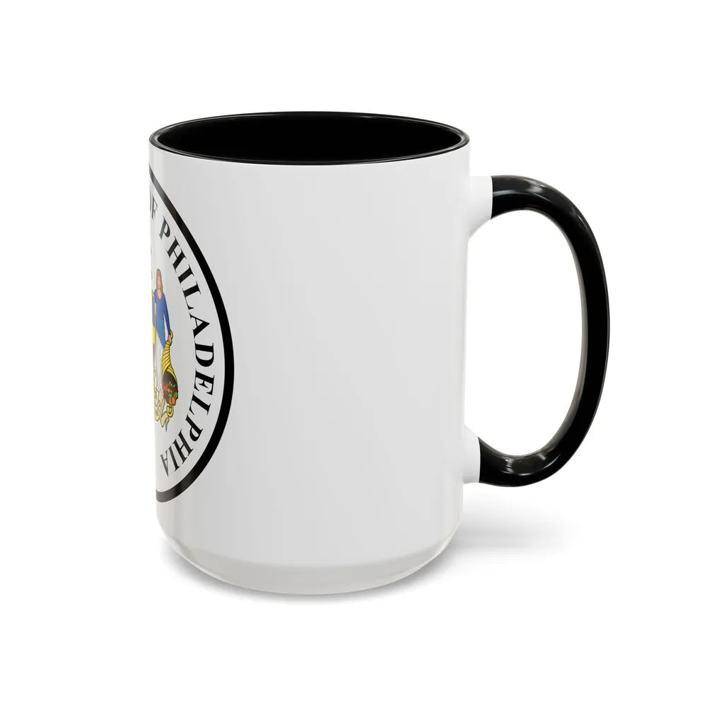 Seal of Philadelphia Pennsylvania - Accent Coffee Mug-Go Mug Yourself