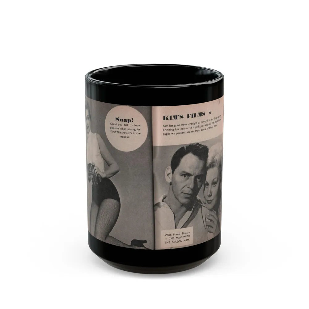 Kim Novak #164 - Scanned Mag. 66 Photos (Vintage Female Icon) Black Coffee Mug-15oz-Go Mug Yourself