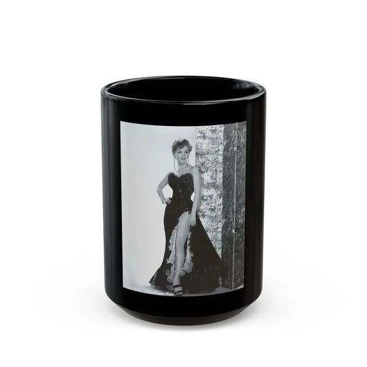 Debra Paget #636 (Vintage Female Icon) Black Coffee Mug-15oz-Go Mug Yourself