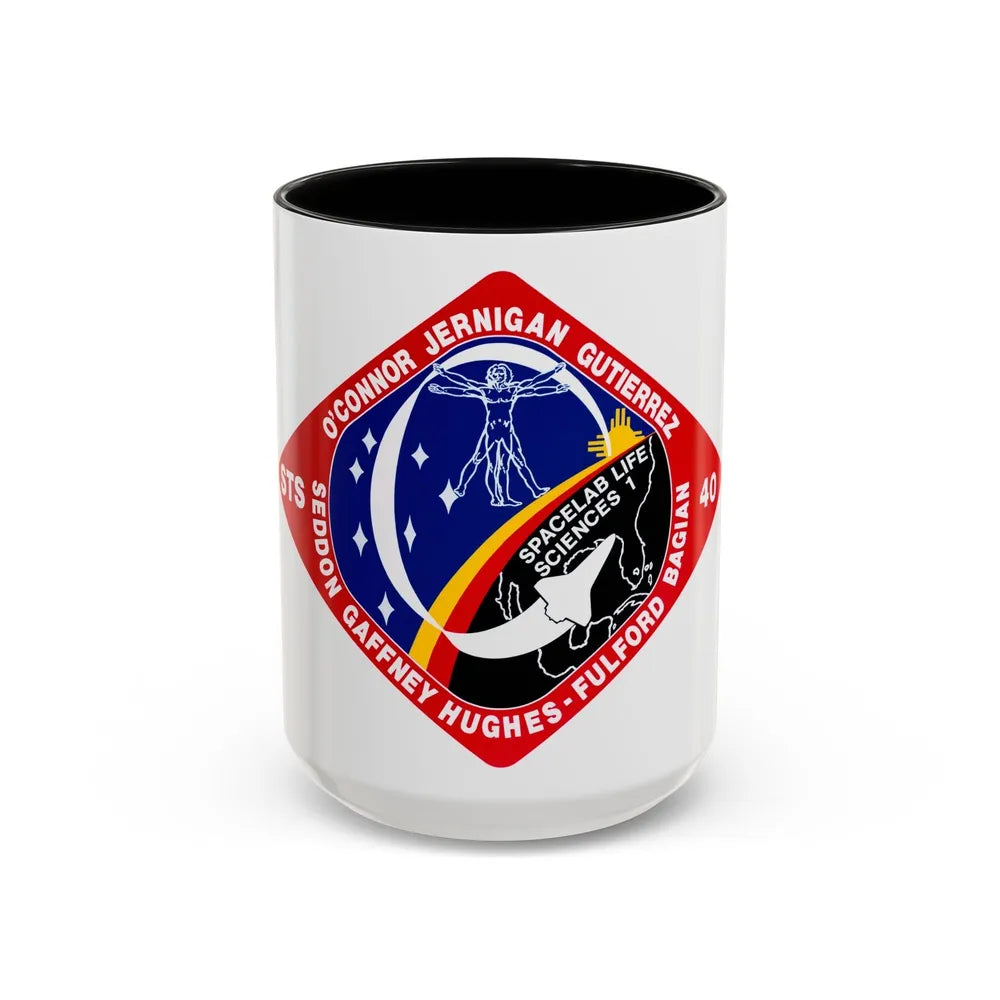 STS 40 (NASA) Accent Coffee Mug-15oz-Black-Go Mug Yourself