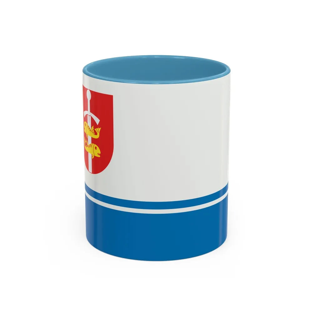 Flag of Gdynia Poland - Accent Coffee Mug-11oz-Light Blue-Go Mug Yourself