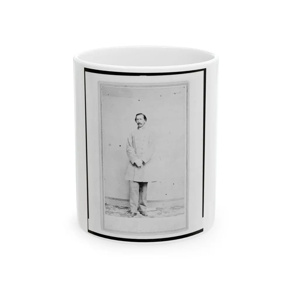 A.( ) Greenwall, Confederate Army Officer, Full-Length Portrait, Facing Front (U.S. Civil War) White Coffee Mug-11oz-Go Mug Yourself