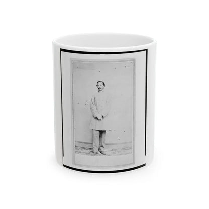 A.( ) Greenwall, Confederate Army Officer, Full-Length Portrait, Facing Front (U.S. Civil War) White Coffee Mug-11oz-Go Mug Yourself