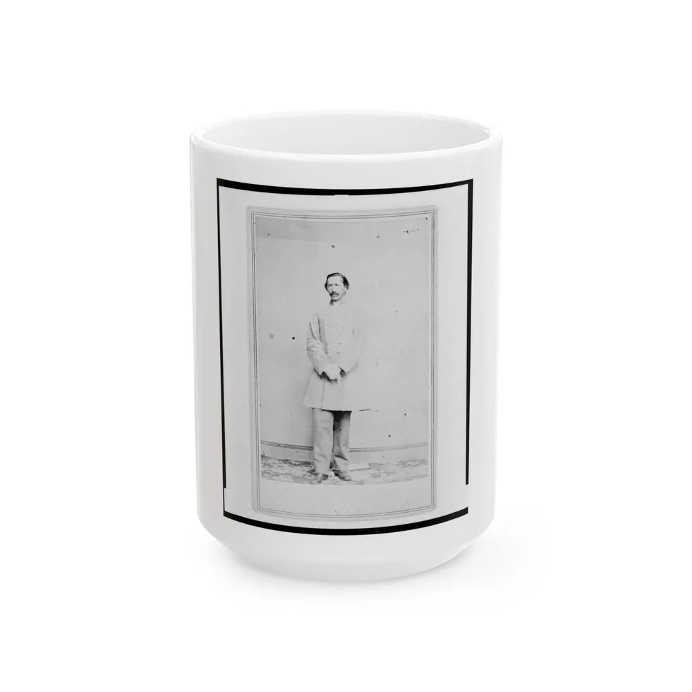 A.( ) Greenwall, Confederate Army Officer, Full-Length Portrait, Facing Front (U.S. Civil War) White Coffee Mug-15oz-Go Mug Yourself