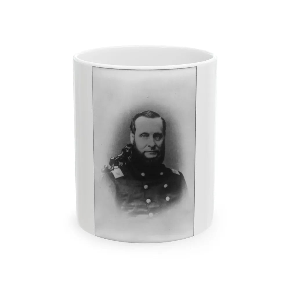 A.D. Streight, Head-And-Shoulders Portrait, Facing Right (U.S. Civil War) White Coffee Mug-11oz-Go Mug Yourself