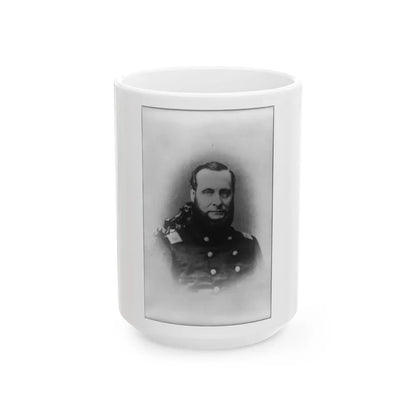 A.D. Streight, Head-And-Shoulders Portrait, Facing Right (U.S. Civil War) White Coffee Mug-15oz-Go Mug Yourself