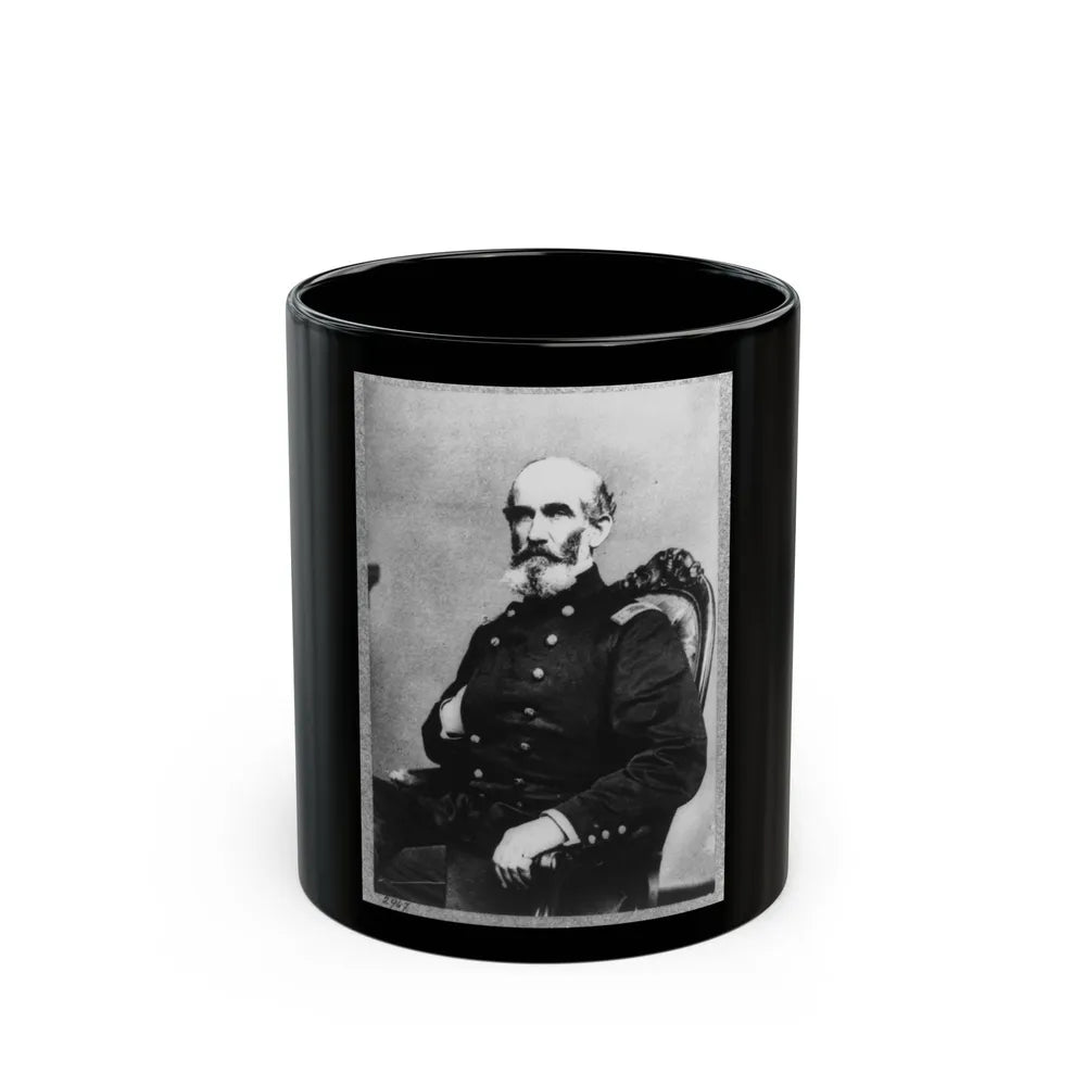 A.J. Smith, Three-Quarter Length Portrait, Seated, Facing Right, Right Hand In His Coat (U.S. Civil War) Black Coffee Mug-11oz-Go Mug Yourself