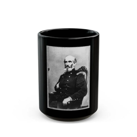 A.J. Smith, Three-Quarter Length Portrait, Seated, Facing Right, Right Hand In His Coat (U.S. Civil War) Black Coffee Mug-15oz-Go Mug Yourself