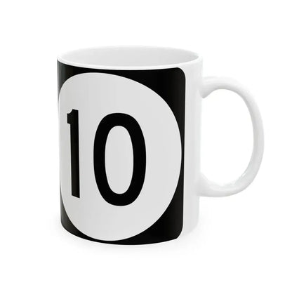 AA Highway KY 10 (Kentucky) (Road Sign) White Coffee Mug - Go Mug Yourself