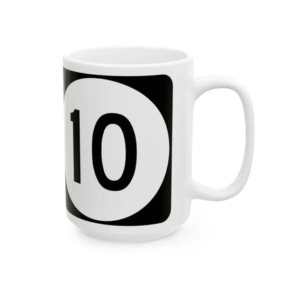 AA Highway KY 10 (Kentucky) (Road Sign) White Coffee Mug - Go Mug Yourself