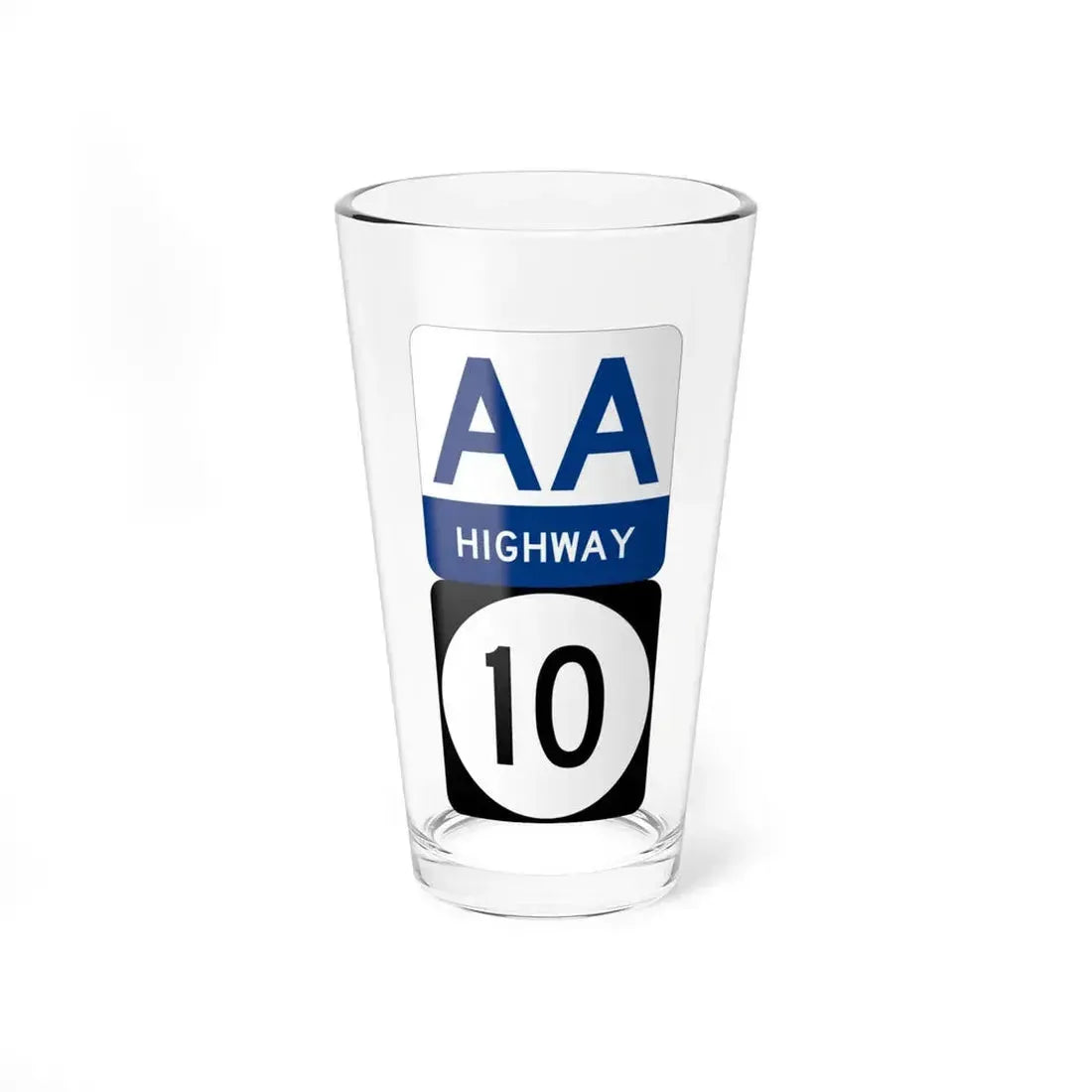 AA Highway KY 10 stacked (Kentucky) (Road Sign) Pint Glass 16oz 16oz - Go Mug Yourself