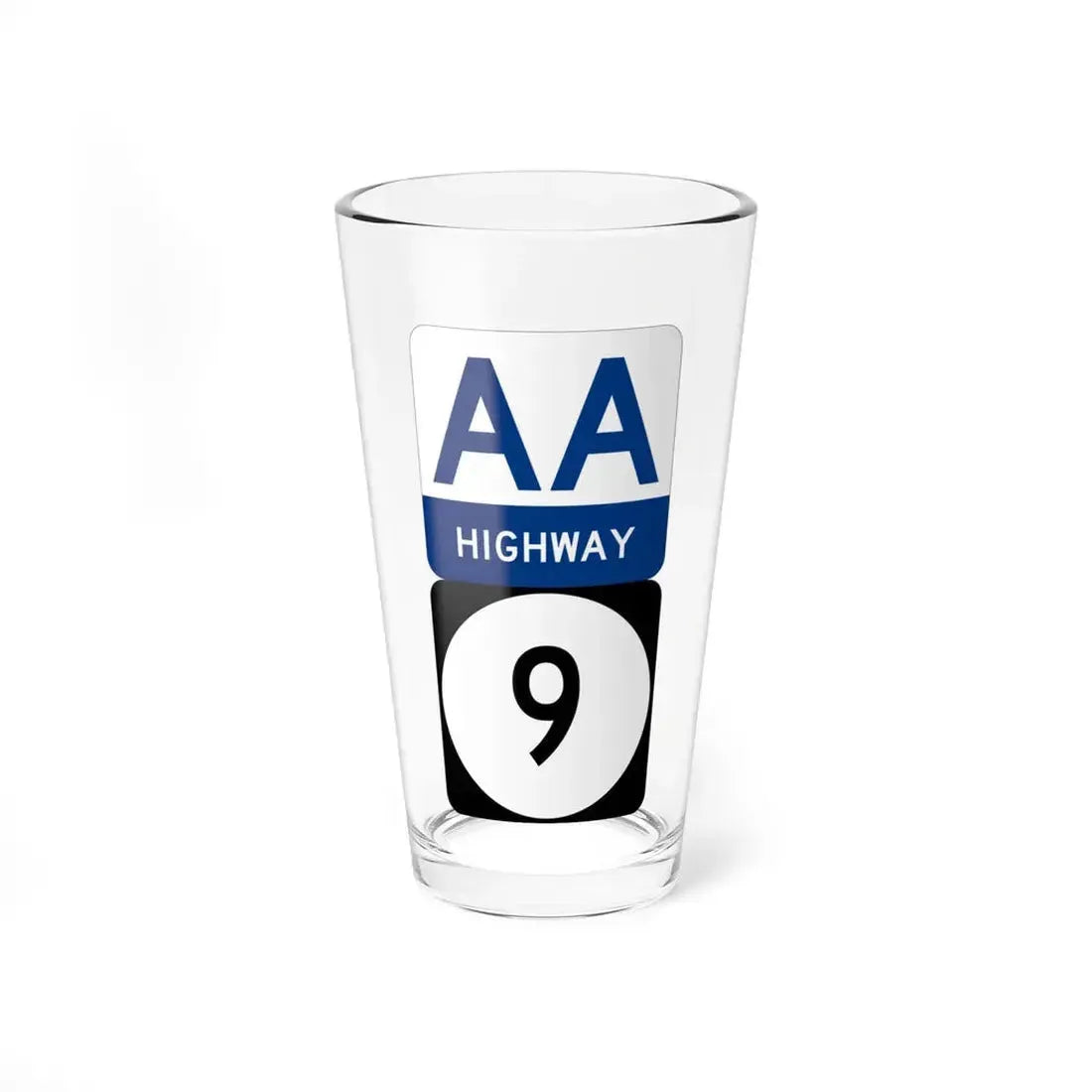 AA Highway KY 9 stacked (Kentucky) (Road Sign) Pint Glass 16oz 16oz - Go Mug Yourself