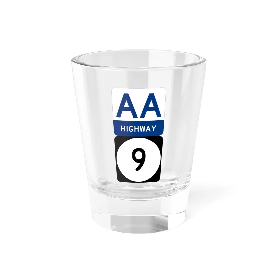AA Highway KY 9 stacked (Kentucky) (Road Sign) Shot Glass 1.5oz 1.5oz - Go Mug Yourself
