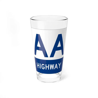 AA Highway Shield (Kentucky) (Road Sign) Pint Glass 16oz 16oz - Go Mug Yourself