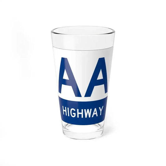 AA Highway Shield (Kentucky) (Road Sign) Pint Glass 16oz 16oz - Go Mug Yourself